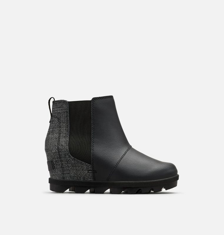 Sorel Barn Stövlar Svarta - Youth Joan Of Arctic™ Wedge Ii Chelsea - ASN-481723